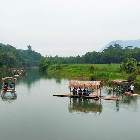 Thai House Pu Luong - Century Old Stilt House With Terrace Views Huong Ba Thuoc Exteriér fotografie