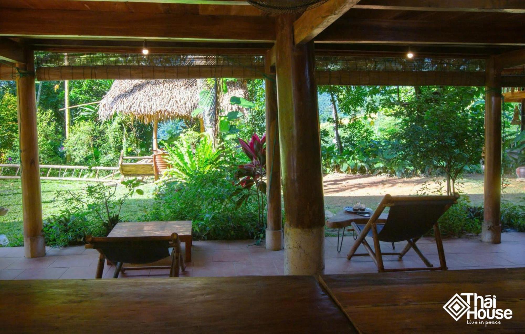 Thai House Pu Luong - Century Old Stilt House With Terrace Views Huong Ba Thuoc Exteriér fotografie