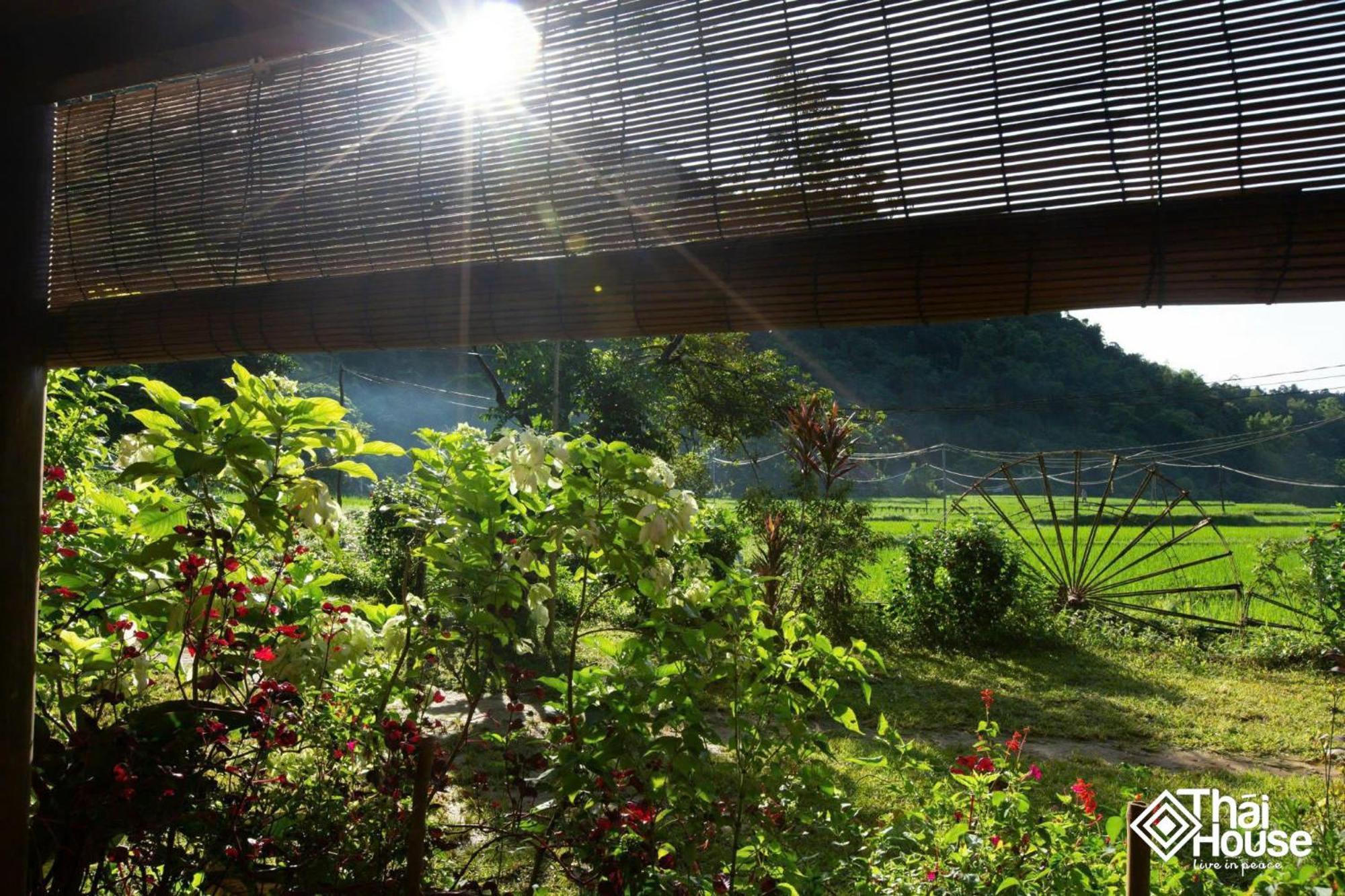 Thai House Pu Luong - Century Old Stilt House With Terrace Views Huong Ba Thuoc Exteriér fotografie