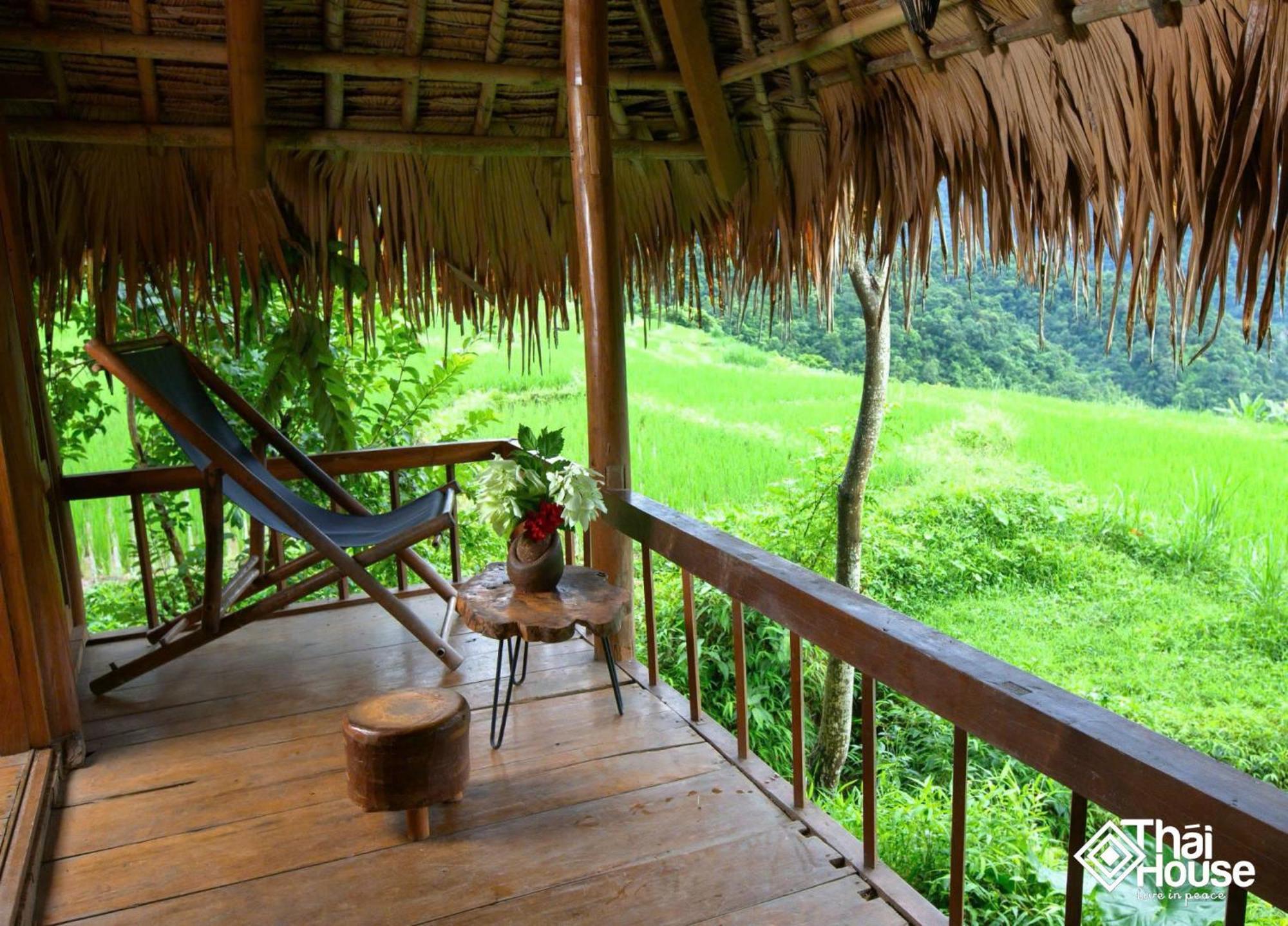 Thai House Pu Luong - Century Old Stilt House With Terrace Views Huong Ba Thuoc Exteriér fotografie